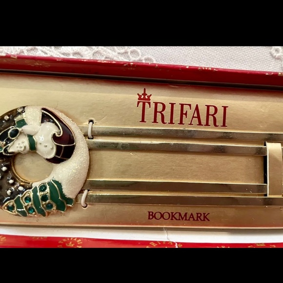 Trifari Bookmark Christmas Snowman - Picture 3 of 5
